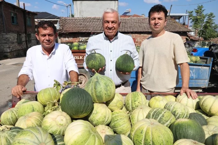Bursa’nın Nilüfer ilçesi Konaklı Mahallesi’nde kavun üreticilerini ziyaret eden Nilüfer