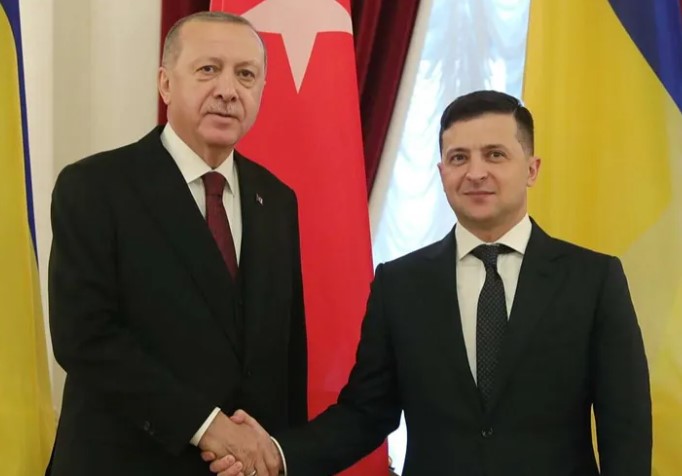 Cumhurbaşkanı Recep Tayyip Erdoğan, Ukrayna Devlet Başkanı Volodimir Zelenski ile