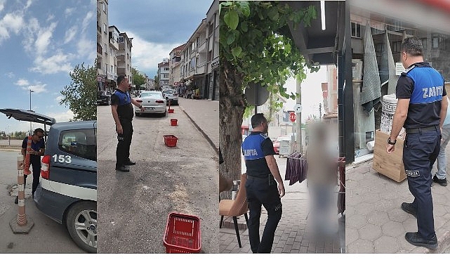 İnegöl Belediyesi Zabıta Müdürlüğü ekipleri, şehir genelinde yaya ve araç