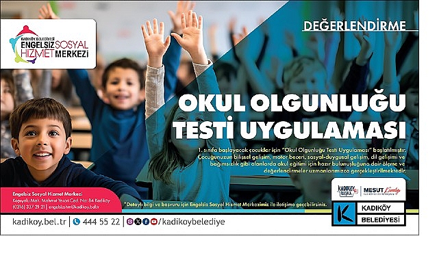 Kadıköy Belediyesi, çocuğunun ilkokula hazır olup olmadığını merak eden aileler