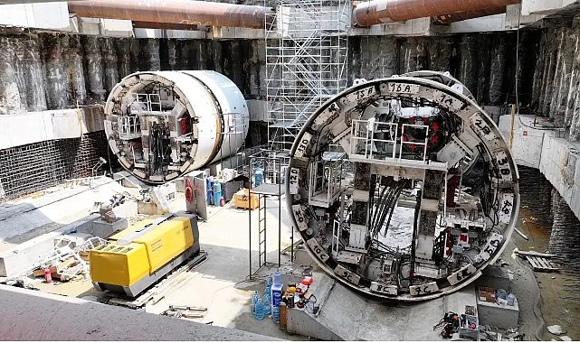 Körfezray Metrosu’nun tünel çalışmalarına başlayacak olan dev köstebekler, 24 saat