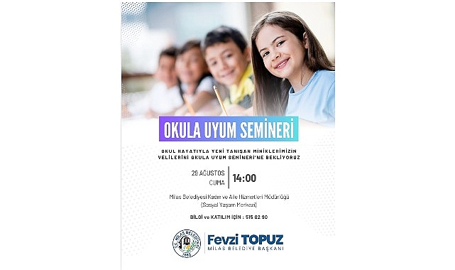Milas Belediyesi tarafından okula yeni başlayacak öğrencilerin velileri için ‘Okula