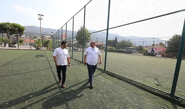 Menderes Belediyesi, Özdere Orta Mahalle’de yer alan spor kompleksini yenileyecek.