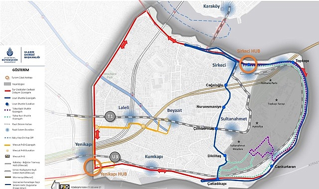 İBB, Tarihi Yarımada’da kapsamlı bir Ulaşım Eylem Planı hazırladı. Plan,