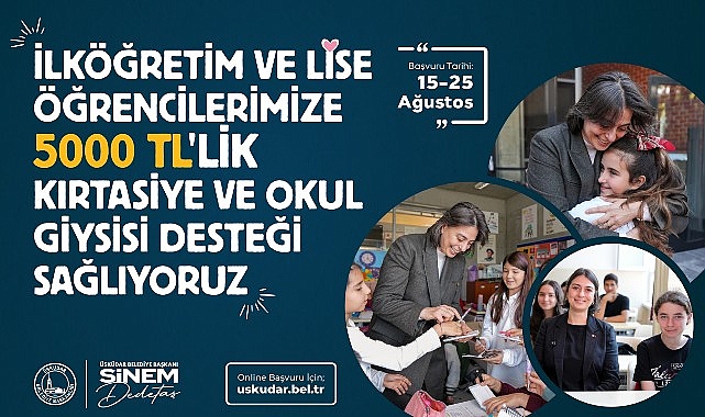 Üsküdar Belediyesi, eğitimde fırsat eşitliğini güçlendirmek ve ihtiyaç sahibi öğrencilerin