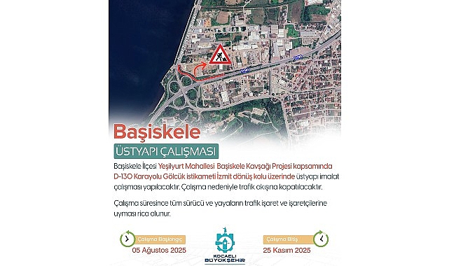 Kocaeli Büyükşehir Belediyesi tarafından yapımına başlanan “Başiskele Kavşağı Koridor Projesi”
