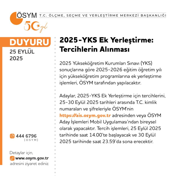 2025yks-icin-ek-yerlestirme-tercih-donemi-basladi-engazete