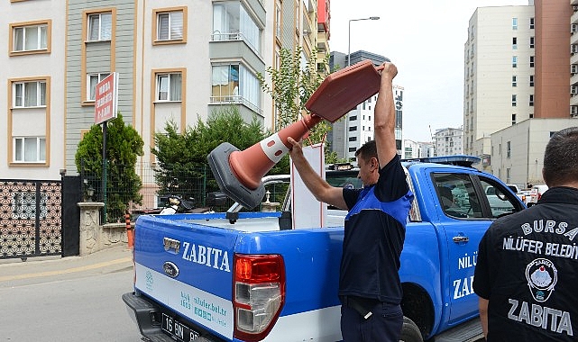 Nilüfer Belediyesi zabıta ekipleri, 23 Nisan ve Altınşehir Mahallelerinde gerçekleştirdiği