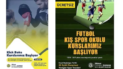 Buca Belediyesi yeni dönemde açacağı ücretsiz kick boks ve futbol