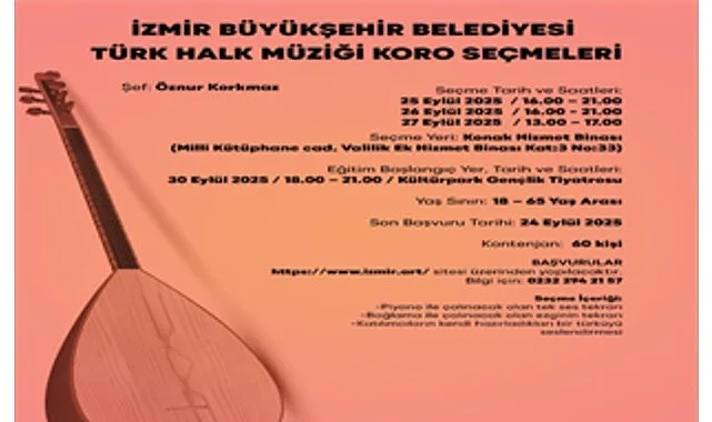 İzmir Büyükşehir Belediyesi, 2025-2026 sanat eğitimi dönemini başlatıyor. Dans, müzik, oyunculuk gibi