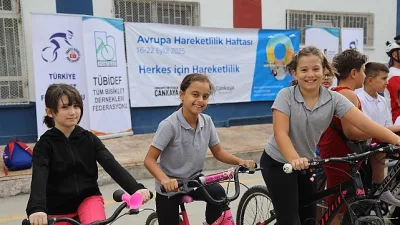 Çankayalı çocuklar, Avrupa Hareketlilik Haftası kapsamında bisiklet yarışı ile farkındalık