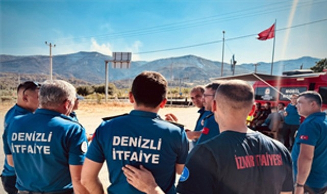 Denizli’nin Buldan ilçesinde çıkan orman yangınını söndürme çalışmalarına destek amacıyla