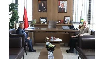 İlçe Sağlık Müdürü Mehmet Kavak ile bir araya gelen İnegöl