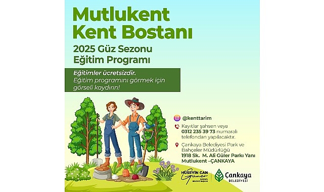 Çankaya Belediyesi’nin bu yıl 15'inci dönemine giren “Kent Bostanı” güz
