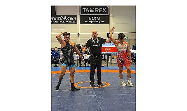 Konya Büyükşehir Belediyespor’un başarılı güreşçisi Ali Kılınç, Estonya’nın Rakvere kentinde