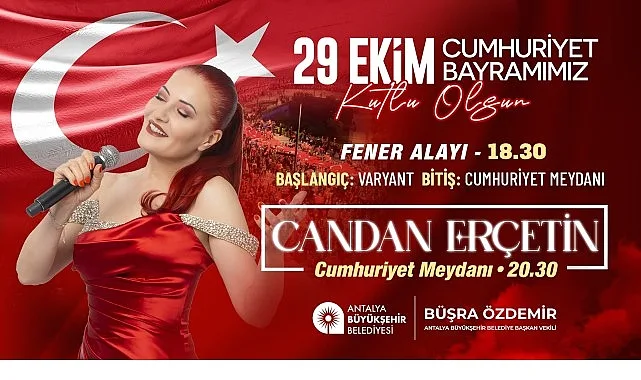 Antalya Büyükşehir Belediyesi, 29 Ekim Cumhuriyet Bayramı’nı büyük bir coşkuyla