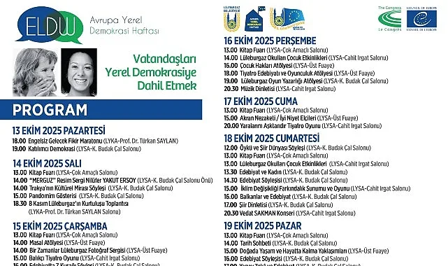 Lüleburgaz’da Avrupa Yerel Demokrasi Haftası etkinlikleri 13-25 Ekim tarihleri arasında