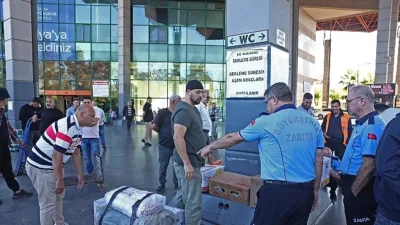 Antalya Büyükşehir Belediyesi Zabıta ekipleri, Antalya Şehirlerarası Otobüs Terminali’nde gerçekleştirdiği
