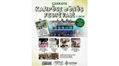 Çankaya Belediyesi, 11 Ekim'de Uğur Mumcu Parkı’nda düzenleyeceği “Kampüse Dönüş