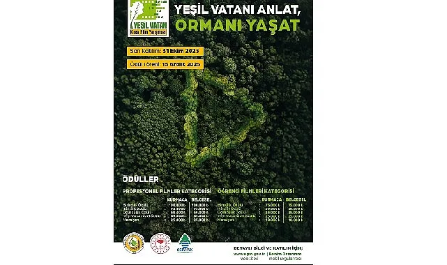Orman Genel Müdürlüğü’nün koordinasyonunda düzenlenen “Yeşil Vatan Kısa Film Yarışması”,