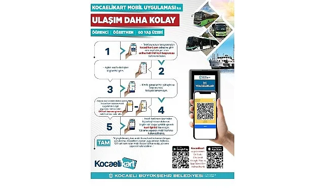 Kocaeli Büyükşehir Belediyesi’nin toplu ulaşıma hız kazandırdığı Kocaeli Kart; öğrenci,