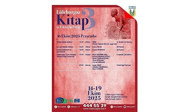 Lüleburgaz 3. Kitap ve Edebiyat Fuarı 14-19 Ekim tarihleri arasında