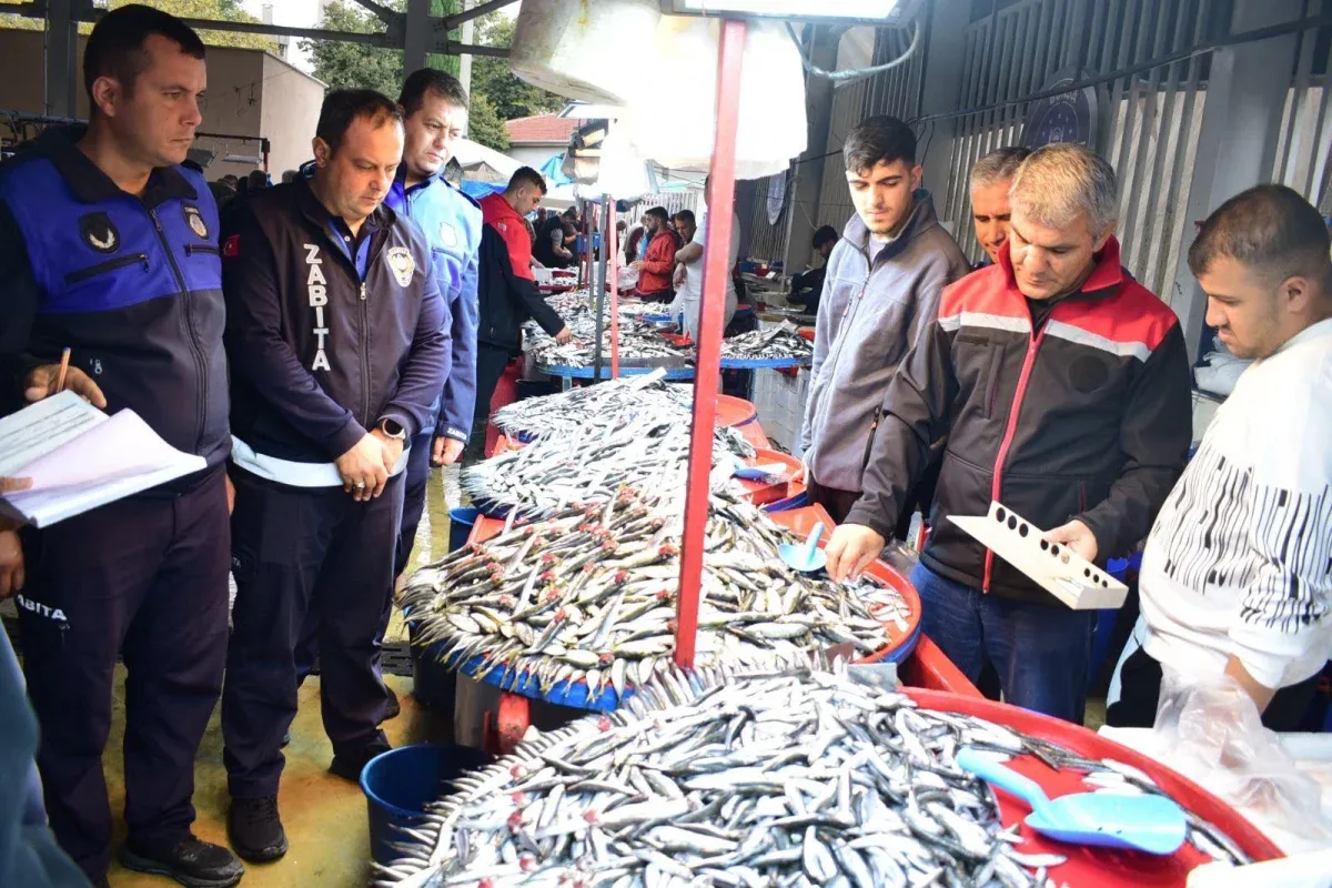 Bursa’nın Yenişehir ilçesinde Zabıta ekipleri Balık Pazarı’nda sıkı denetim yaptı.
