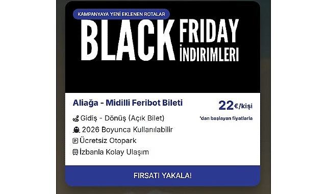 Heyecanla beklenen Aliağa–Midilli feribot seferlerinde bilet satışı resmen başladı. Kasım