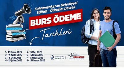 Kahramankazan Belediyesi 2025-2026 eğitim-öğretim yılı burs ödeme tarihleri belli oldu.