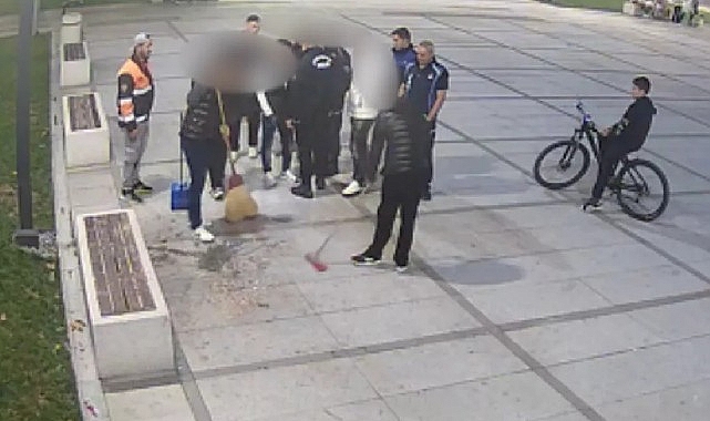 İnegöl Belediyesi, kamusal alanda çekirdek yiyerek çöplerini yere atan kişileri