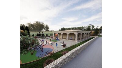 Alaçatı Mahallesi’nde bulunan 1600 m² alanda çocuk oyun grupları ve yeşil alanla