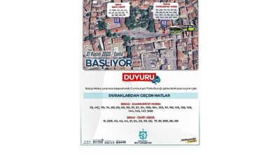 İzmit Cumhuriyet Parkı’nda gerçekleştirilen Kuzey Metro Hattı çalışmaları kapsamında “Cumhuriyet