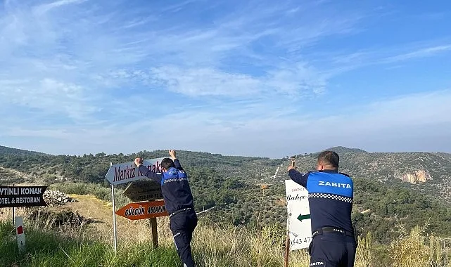 Efes Selçuk Belediyesi Zabıta Müdürlüğü ekipleri, kent estetiğini korumak ve