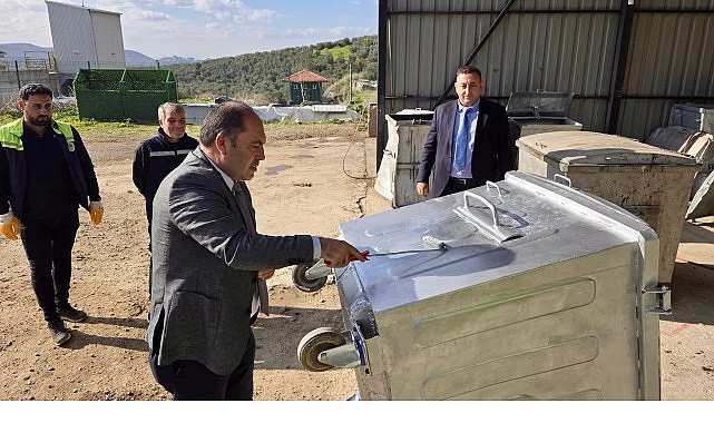 Gemlik Belediyesi, ekonomik ömrünü dolduran çöp konteynerlerini kendi imkânlarıyla yenileyerek