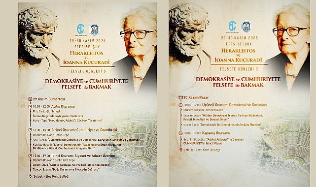 Efes Selçuk, bu yıl beşincisi düzenlenen Herakleitos ve İoanna Kuçuradi