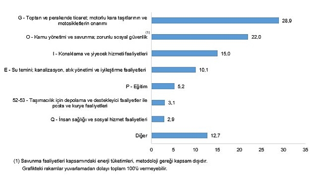 Hizmet - Ticaret Sektörü Nihai Enerji Tüketim İstatistikleri Araştırması, Türkiye