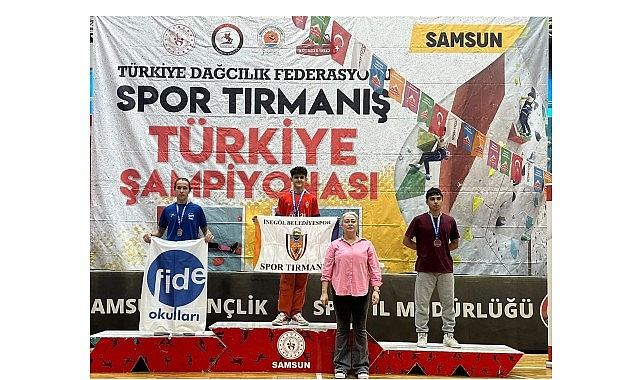 İnegöl Belediye Spor Kulübü spor tırmanış sporcuları, Samsun’da düzenlenen müsabakalarda