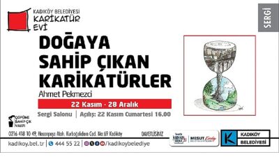 Mimar karikatürist Ahmet Pekmezci’nin çevre, tüketim ve atık sorunlarını ele