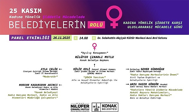 Konak Belediyesi’nin 25 Kasım Kadına Yönelik Şiddete Karşı Uluslararası Mücadele