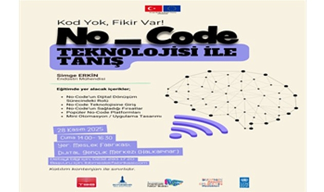 İzmir Büyükşehir Belediyesi Meslek Fabrikası, 28 Kasım’da kod yazmadan mobil