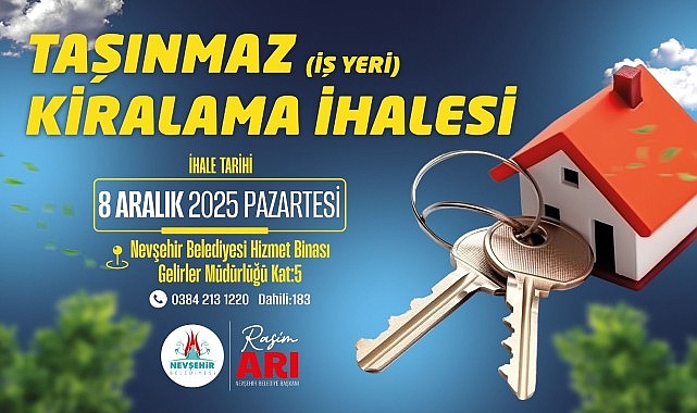 Nevşehir Belediyesi çeşitli mahallelerde bulunan toplam 15 taşınmazın 3, 5