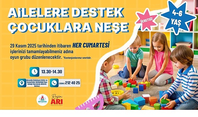 Nevşehir Belediyesi’nin çocuklara özel oluşturduğu “Ailelere Destek Çocuklara Neşe” oyun