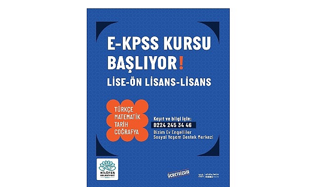 Nilüfer Belediyesi, Engelli Kamu Personeli Seçme Sınavı’na (E-KPSS) hazırlanan lise,