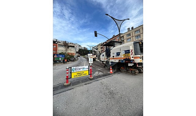 Kocaeli Büyükşehir Belediyesi tarafından İzmit’in önemli trafik güzergahlarından Santral Rampası’nda