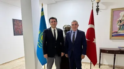 Türk ve Kazak iş insanları iki ülke arasındaki dış ticaret