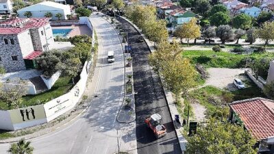 İzmir Büyükşehir Belediyesi Urla’da Kemal Ertan Caddesi ve ilçenin girişinde