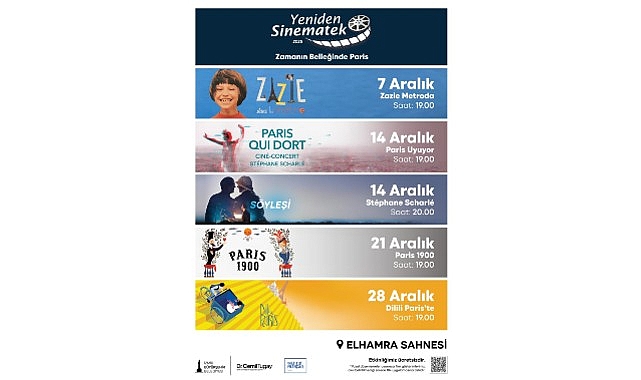 İzmir Büyükşehir Belediyesi Yeniden Sinematek, aralık ayı boyunca her pazar