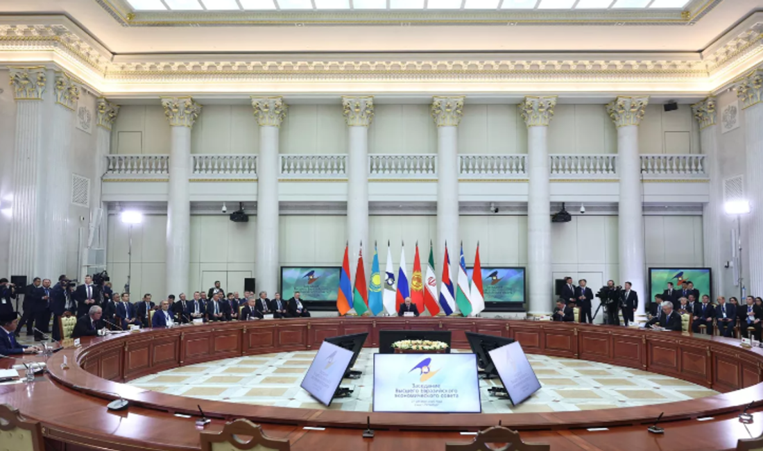 Rusya'nın St.Petersburg kentinde düzenlenen Yüksek Avrasya Ekonomik Konseyi Toplantısı’nda Avrasya