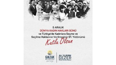 Gölcük Belediye Başkanı Ali Yıldırım Sezer, yayınladığı mesajında 5 Aralık