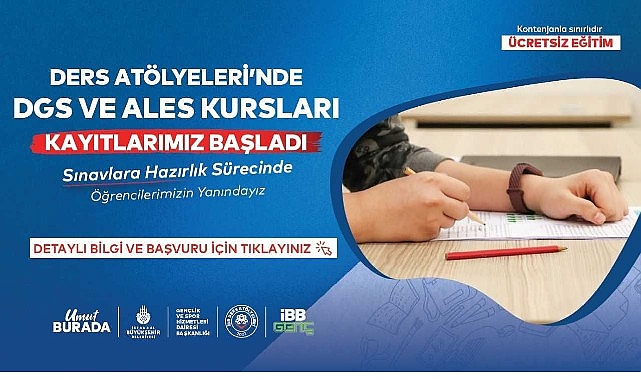 İstanbul Büyükşehir Belediyesi’nin sınavlara hazırlanan gençlere destek olmak amacıyla hayata